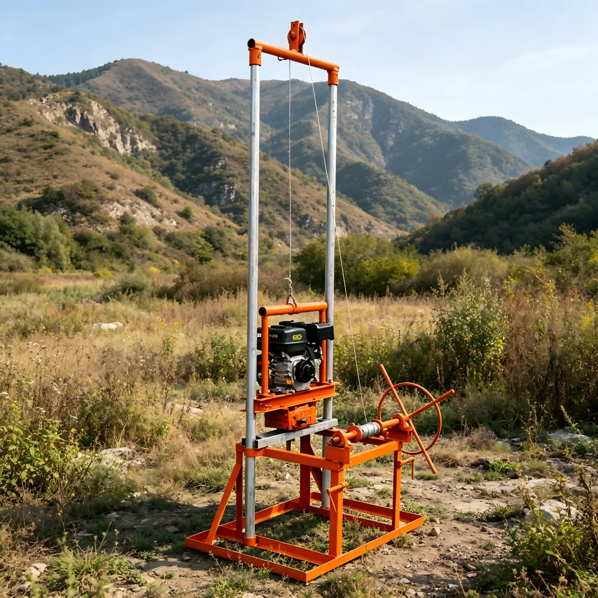 

Customized Hot-selling Petrol Diesel Dual Power Gantry Rig: Water Well Drilling Machine for Farms