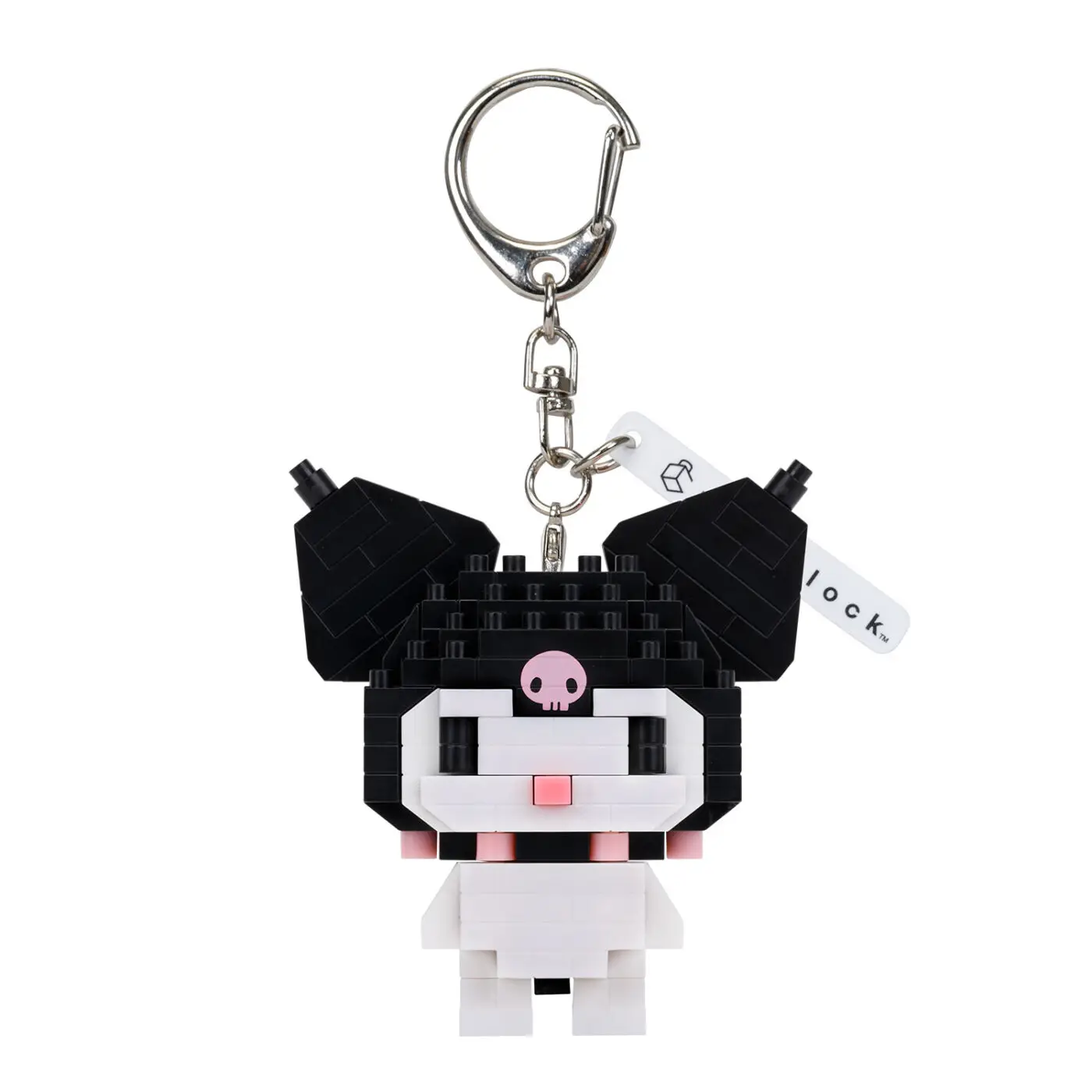 Llavero Desmontable de Nanoblock N-Fig Sanrio Kuromi, Mini Figura de Ensamblaje Rápido, Colgante para Bolso, Accesorio de Llavero para Parejas, Regalo