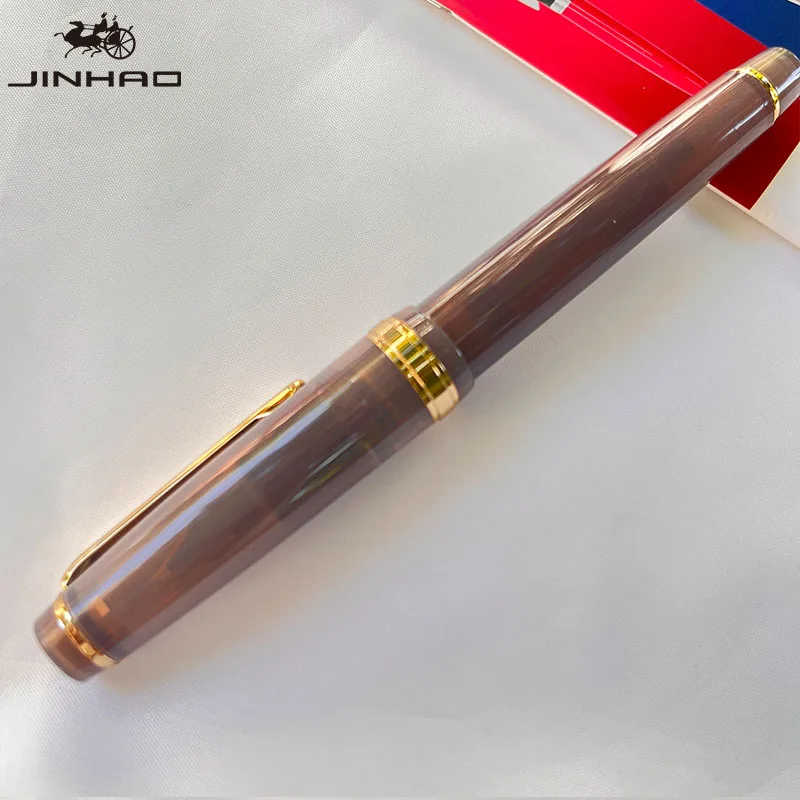 Jinhao 82-Füllfederhalter, goldener Clip, EF/F/M-Feder, Acryl-Tintenstift, luxuriöse Schreibstifte für Schreibwaren, Business, Büro, Schulbedarf – Detail 6