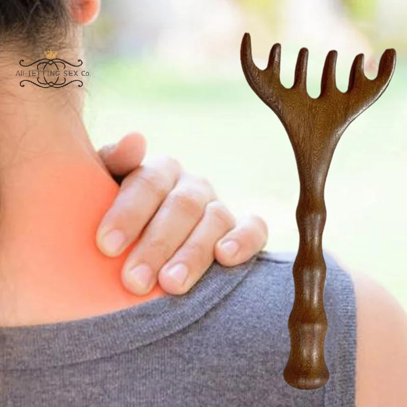 Bamboo Joint Body Massage Comb Sandalwood Deer Antlers Wide Tooth Acupuncture Blood Circulation Anti-static Smooth Hair