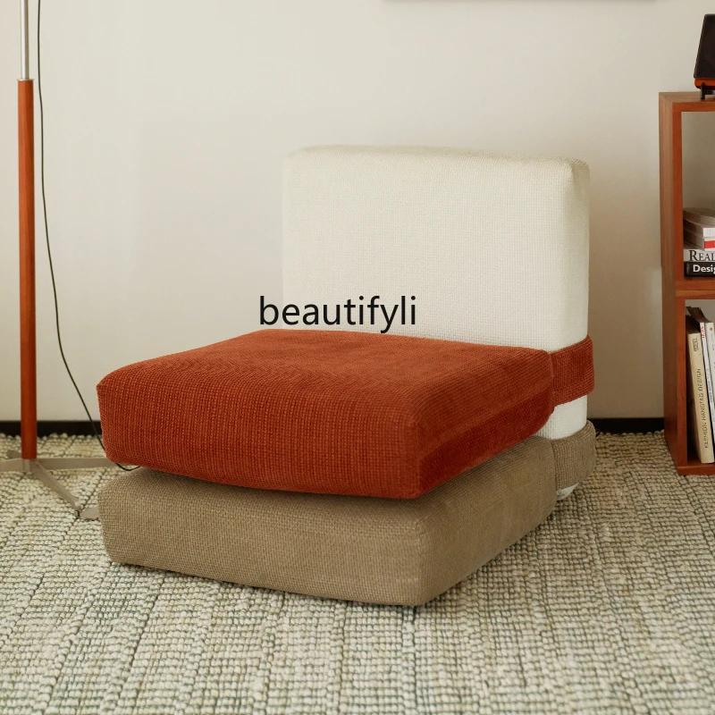 

Mid-Ancient Velvet Cotton Fabric Lounge Sofa Chair Tofu Block Cushion Study and Bedroom Living Room