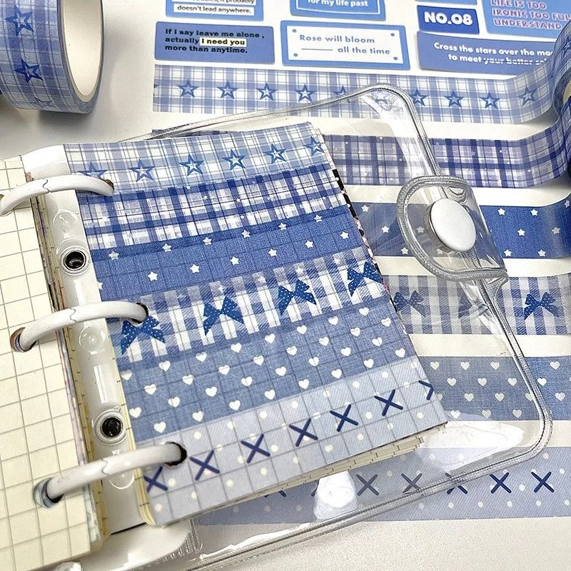 6pcs/lot Kawaii Vintage Star Basic Wing Decorative Washi Tape Set Cute Cartoon Creative Tape School Stationery image 6