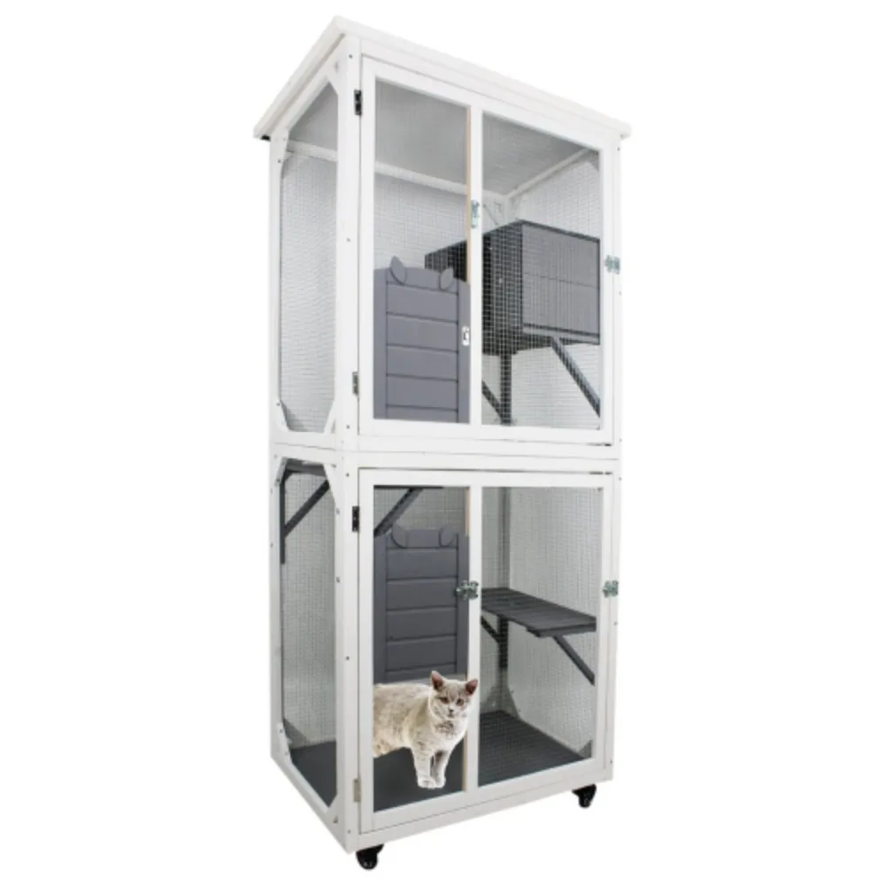 Ao ar livre indoor gato pet escalada quadro jogo gaiola bonito grande espaço gato gaiola pet house