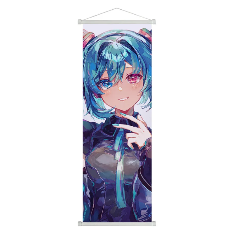 Hatsune Miku Scroll Canvas Painting Kawaii Home Decor Wall Hanging Anime Poster Art Wall Children Bedroom Decoration Gifts