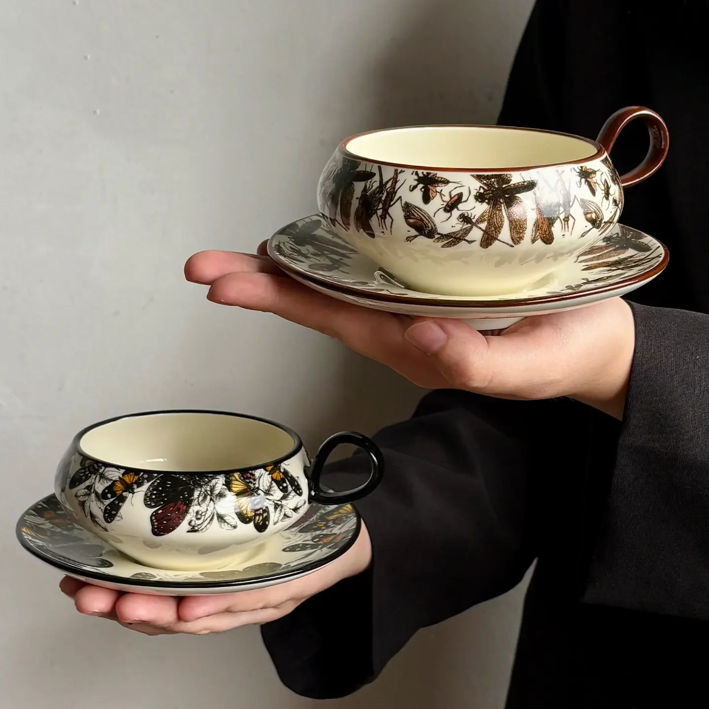Retro light luxury high-end ceramic cup afternoon tea coffee cup