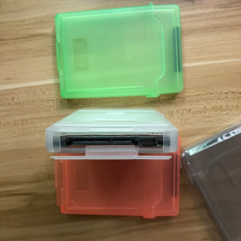 1 Pc Colorful Plastic Solid State Drive Protection Box Buckle Design Hard Disk Drive Storage Case Office Computer Accessories