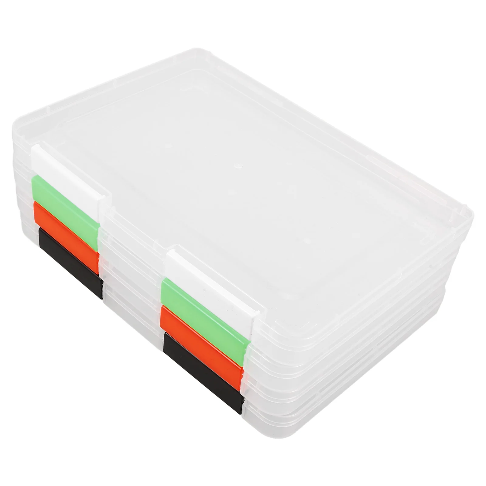 

4 Pcs A5 Paper Storage Box File Organiser Container Name Card Case Business Organizer Plastic Credit Holder Magazine Cards