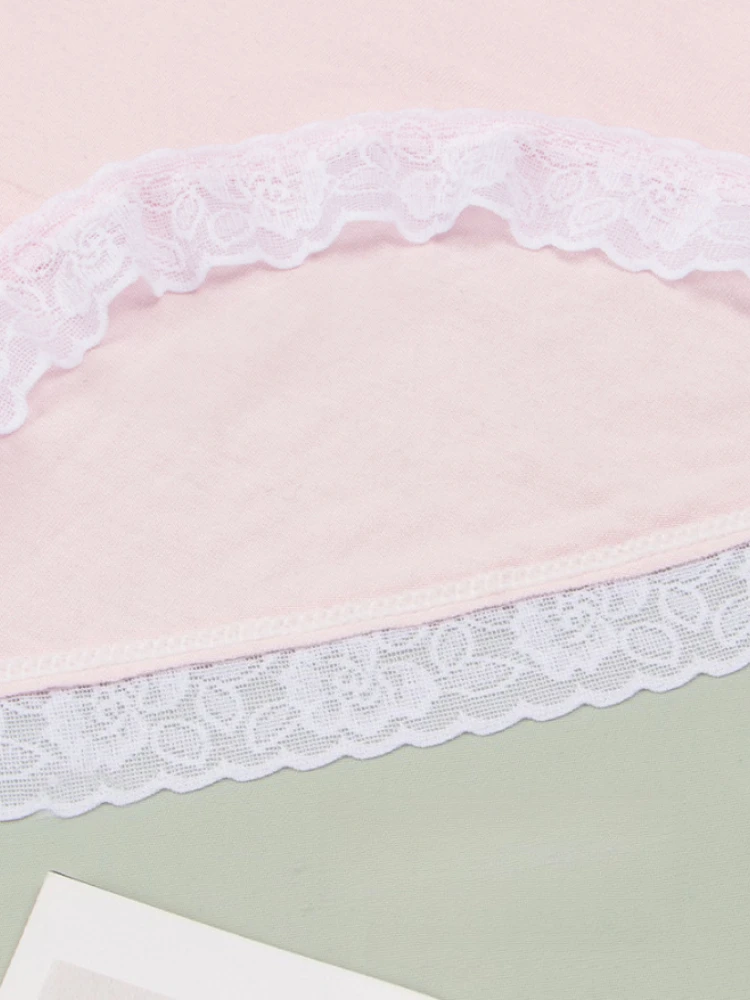 40S Cotton Women Underwears Lace Mid-waist Antibacterial Crotch Briefs Sexy Lingerie Breathable Quick-drying Ladies Underpants