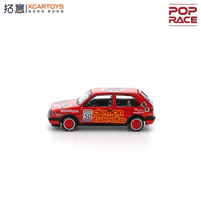 XCartoys Poprace 1:64 GTI Mk2 BTCC 1988 Rotes Druckguss-Modellauto