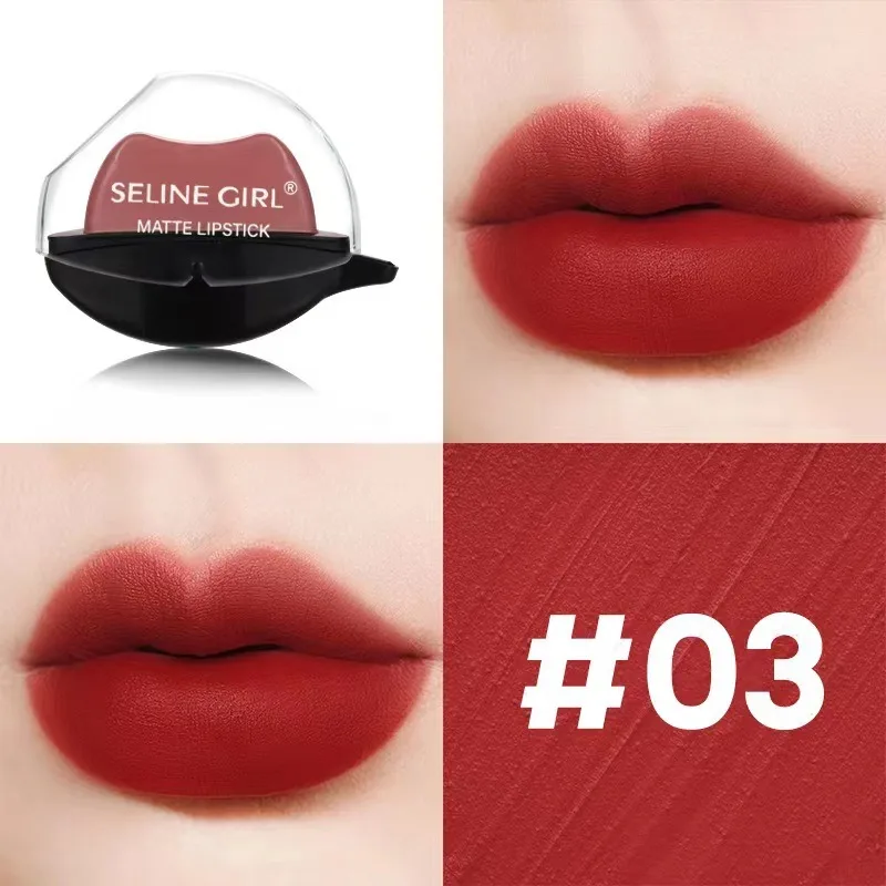 Squeeze Into Lazy Lipstick Lip-shaped Lipstick Moisturizing Matte Lip Makeup Tint Waterproof Nonstick Cup Lipgloss