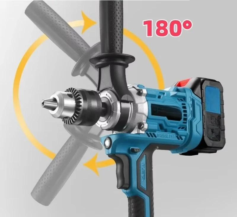 KYS Brushless Cordless Power Drill 18V Mixer for Makita Battery Ice/Concrete/Nail Mud Drill Industrial Rechargeable power Tools