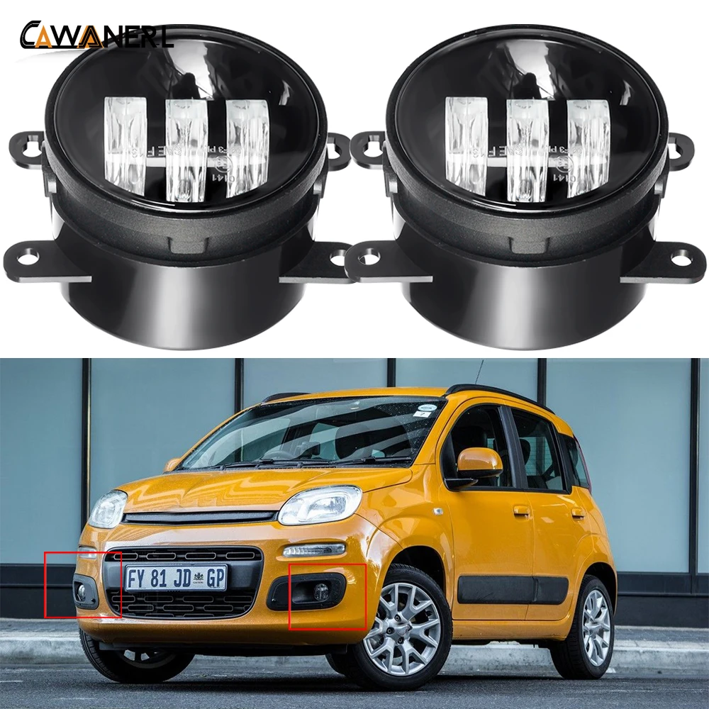 

2 Pieces 30W 6000LM LED Fog Light Assembly For Fiat Panda 319 Panda 4x4 Trekking 2012-2018 Car Fog Daytime Running Lamp DRL H11