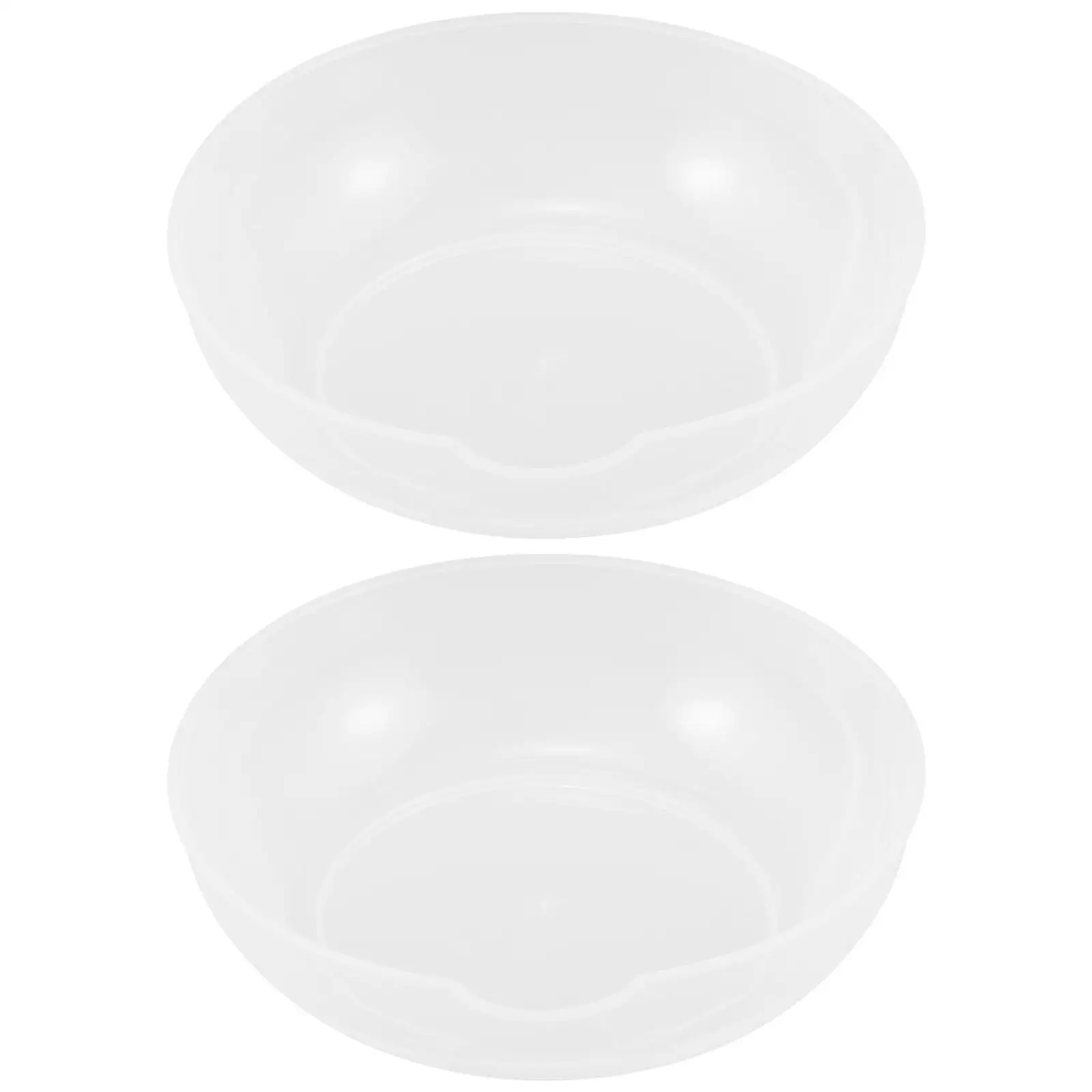 

2 Pcs Kitchen Scale Tray Weighing Pan Food Storage Electronic Grams Measuring Powder Round Large Capacity Reusable Plastic