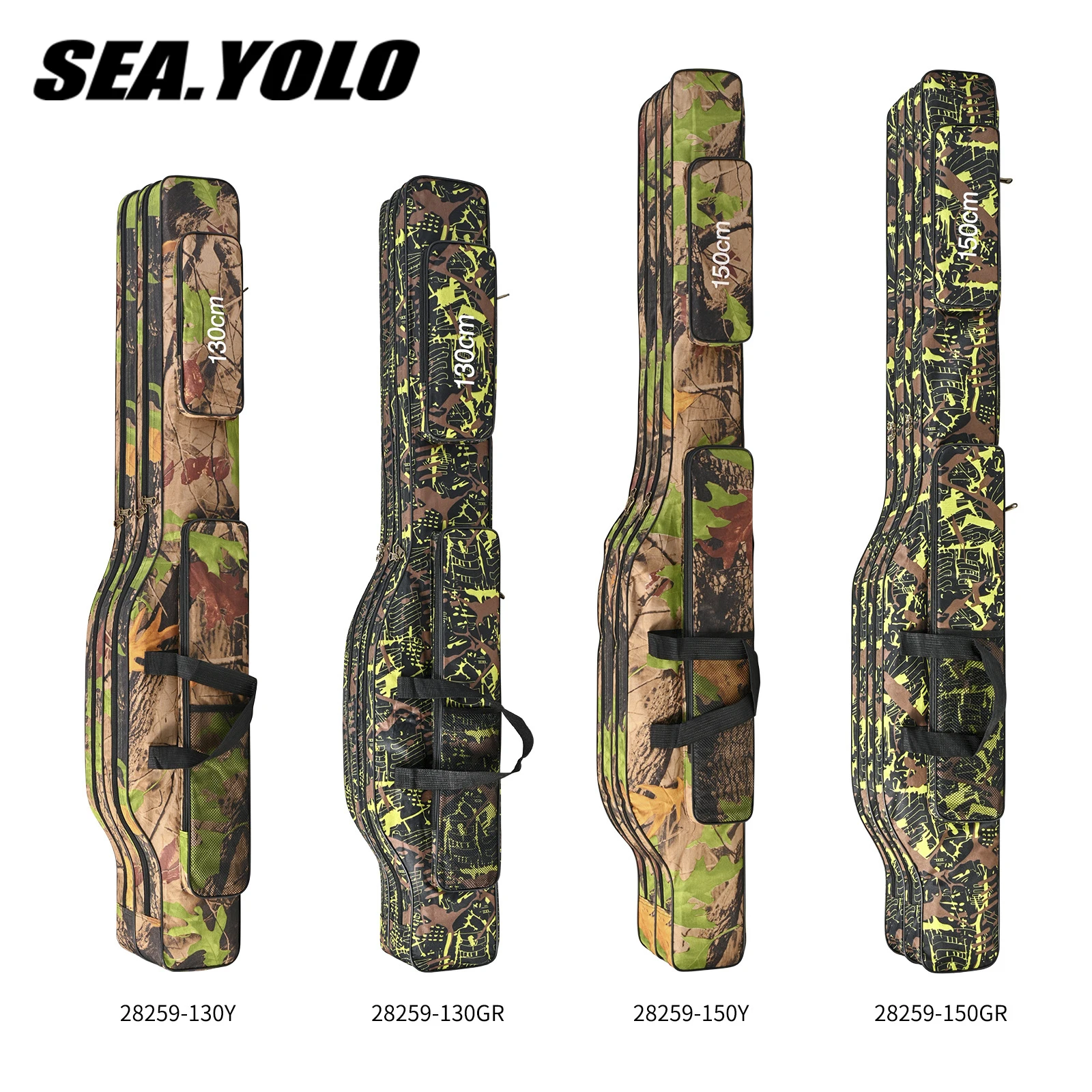 

Sea.Yolo 1.3m/1.5m Double-layer Foldable Waterproof Handheld Single Shoulder Fishing Rod Bag for Outdoor Storage and Fishing Bag