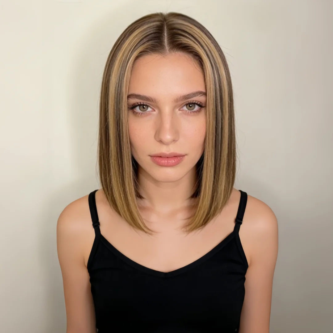 

Preplucked Glueless Highlight Blond 16Inch 5x5 Silk Base Soft Natural Jewish Human Hair Wig Baby Hair HD Lace European Hair