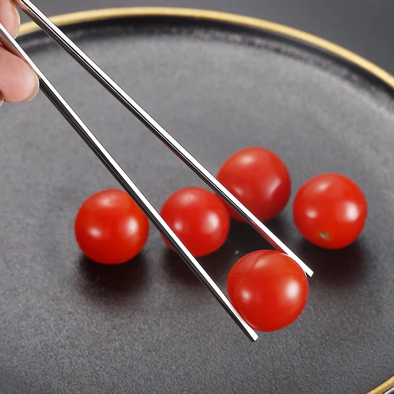 Thickened 304 Stainless Steel Chopsticks Heavy Duty Sushi Grade  Portable Food Level Korean Japanese Style Dining Utensils