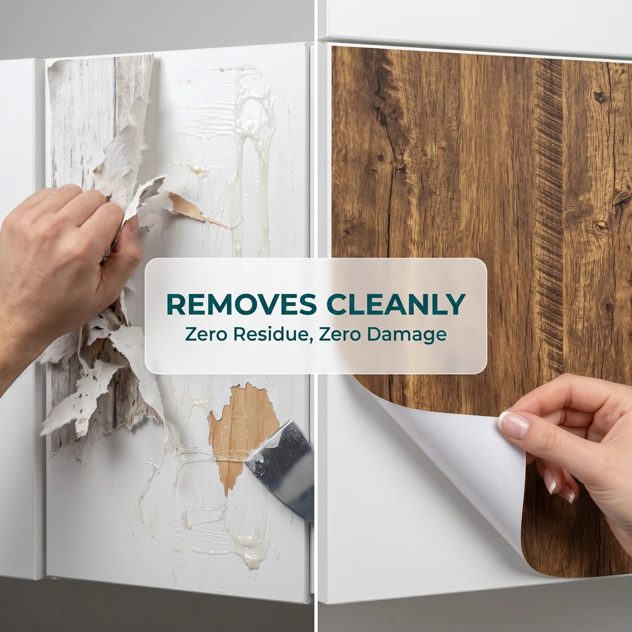 Wood Grain Peel and Stick Contact Paper Waterproof Self Adhesive PVC Wallpaper for Kitchen Cabinet Door Furniture Wall Decor