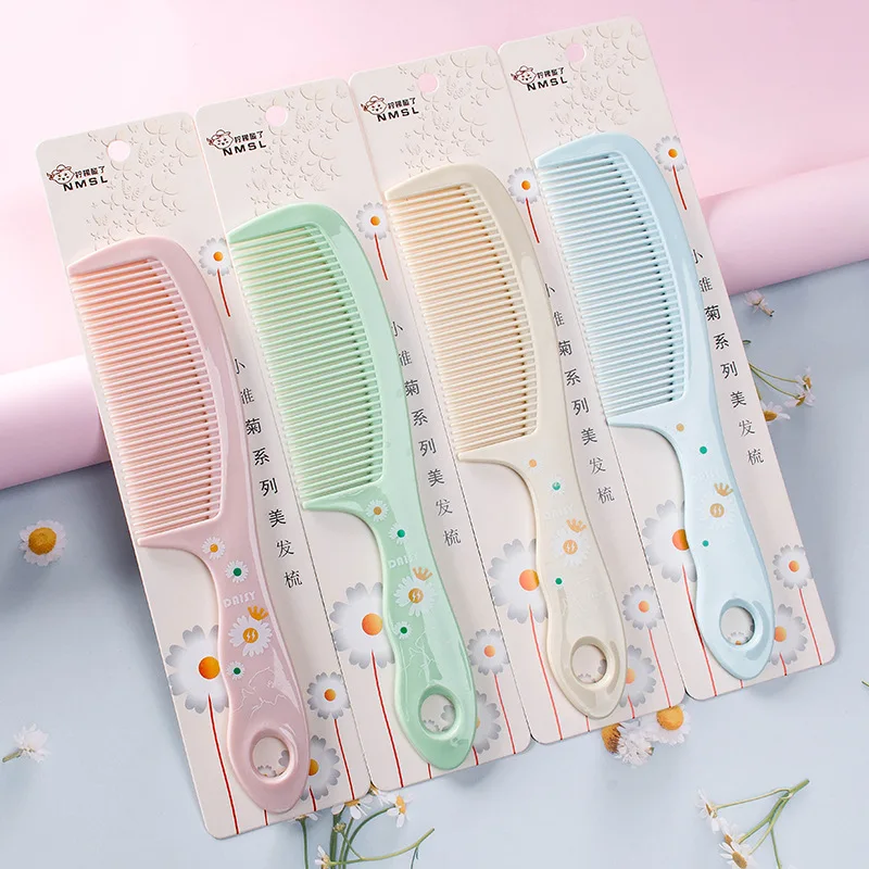 Matte Daisy Mini Comb for Kids Girls Hair Dressing Combs Anti-static Women Combs Portable Travel Hair Brush Styling Tools Random