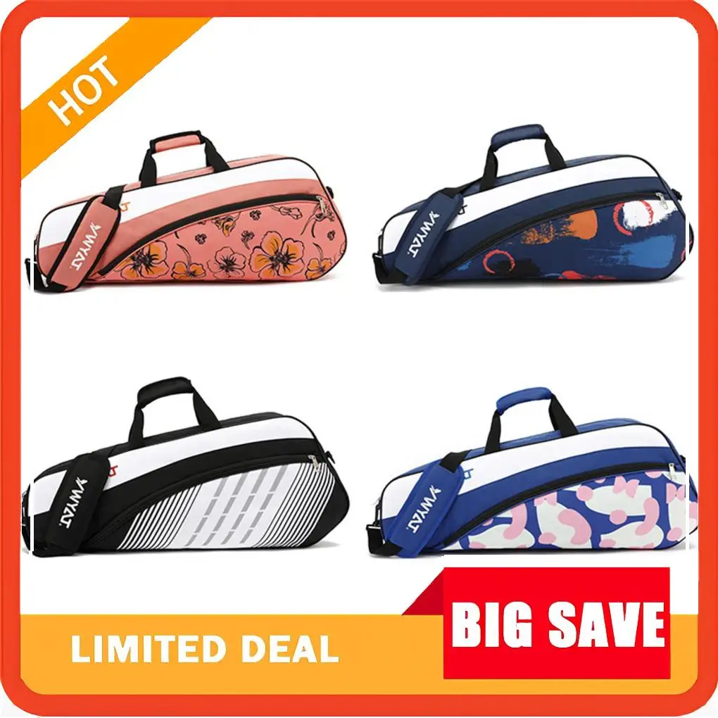

Badminton Racket Bag for Badminton Squash Racquets Pickleball Racket Coaches Pink