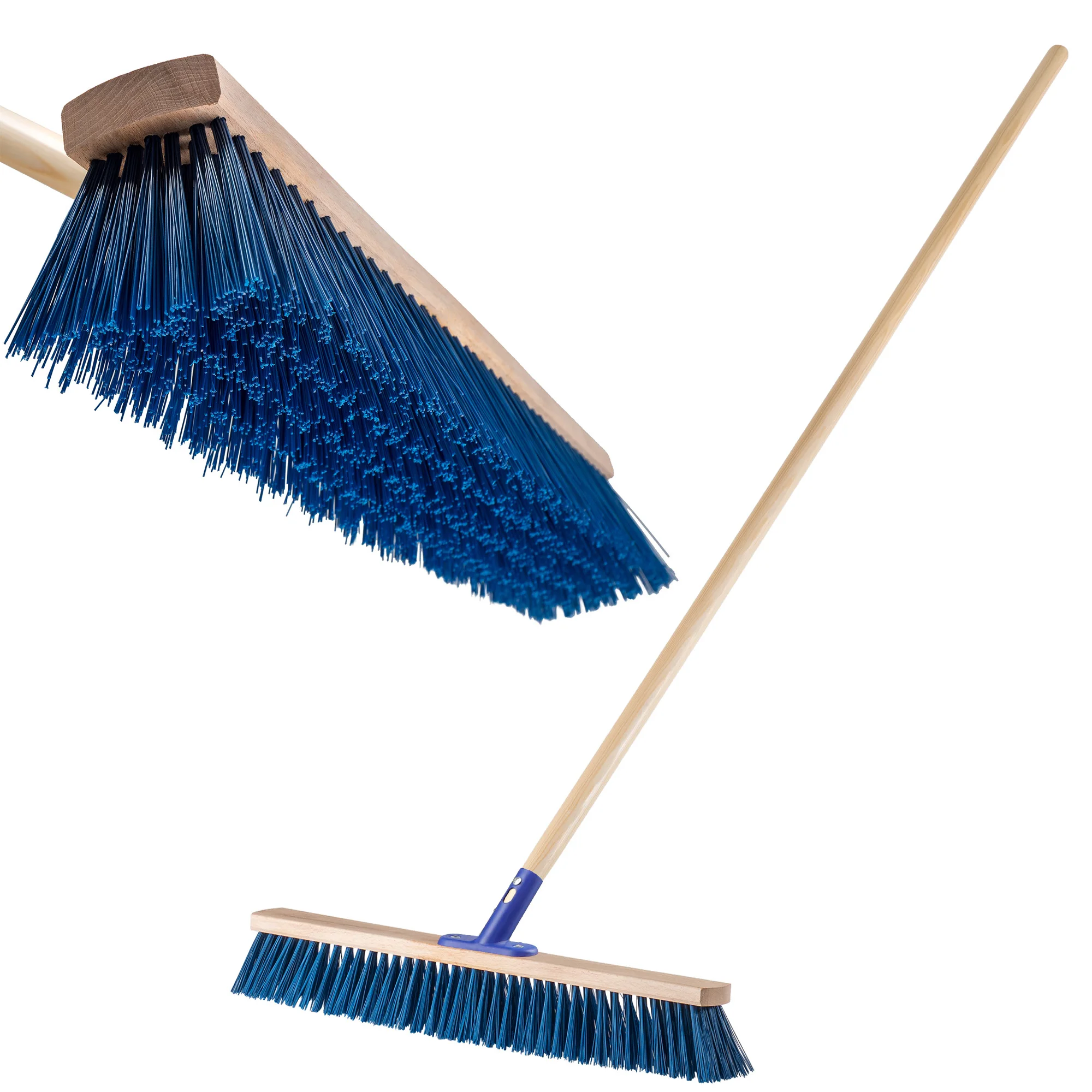 KADAX Bezemborstel Veegstraatbezem 60 cm Veegmachine Nylon Stok 160 cm