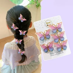 5PCS Süße Stereoskopischen Farbverlauf Nette Baby Haarnadeln Kinder Haar Clips Kinder Headwear Prinzessin Haarspange Mädchen Zubehör