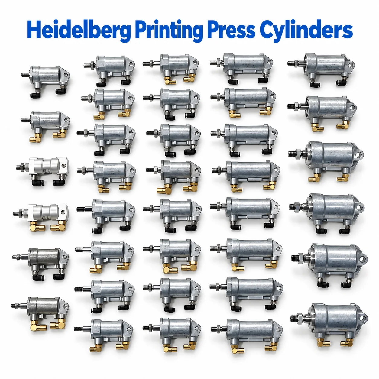 Pneumatic Cylinders for Heidelberg SM52 SM74 CD74 CD102 XL105 Water Ink Roller Throw-On Offset Printing Press Parts