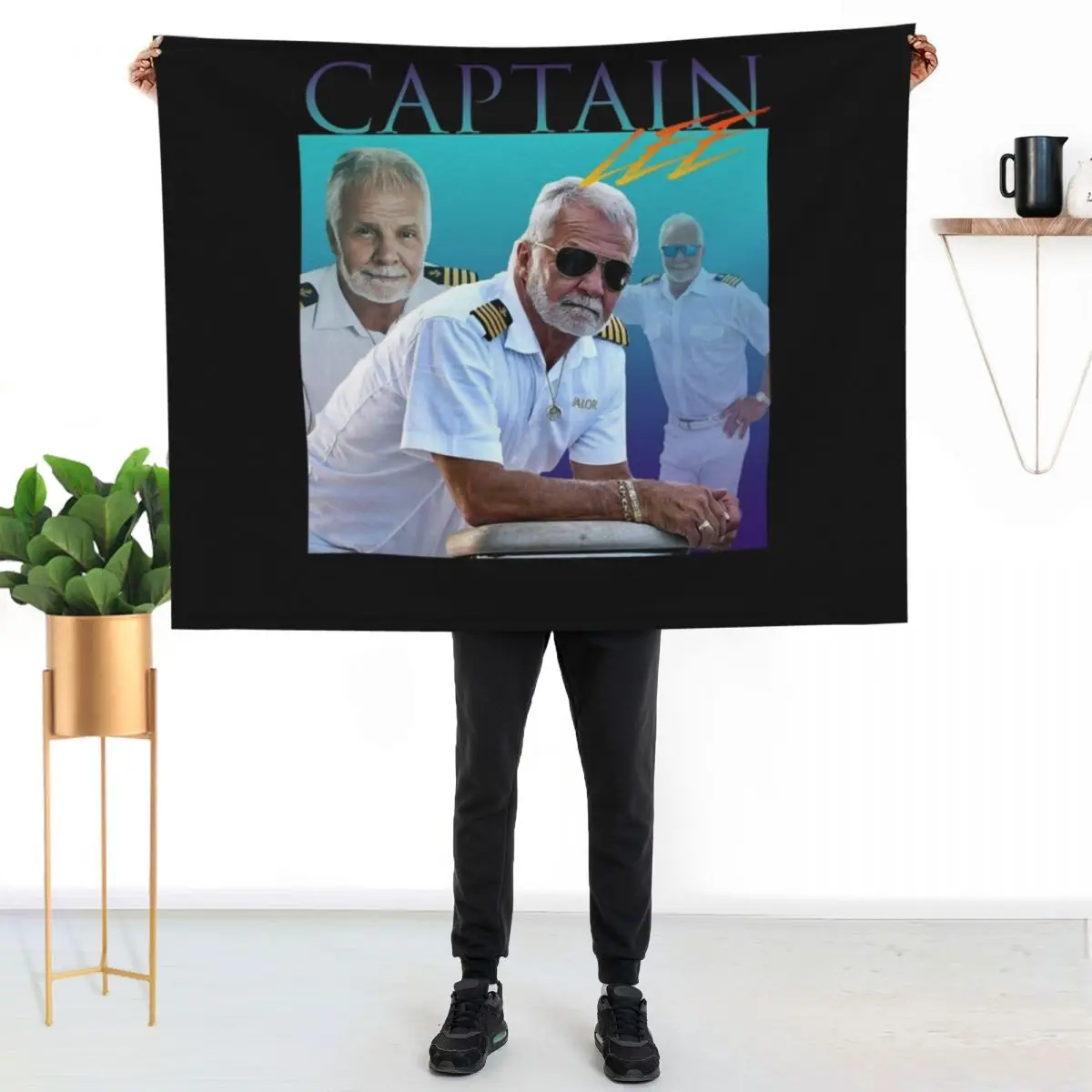 Captain Lee Retro inspired Throw Blanket Decorative Beds warm winter Hair Soft Beds Soft Big Nap Blankets