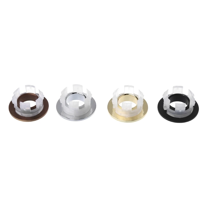 Basin Sink Copper Round Hole Trim Overflow Cover Hole Insert in Cap Hollow Six-foot Ring for Home Sink Bathroom Drop Shipping