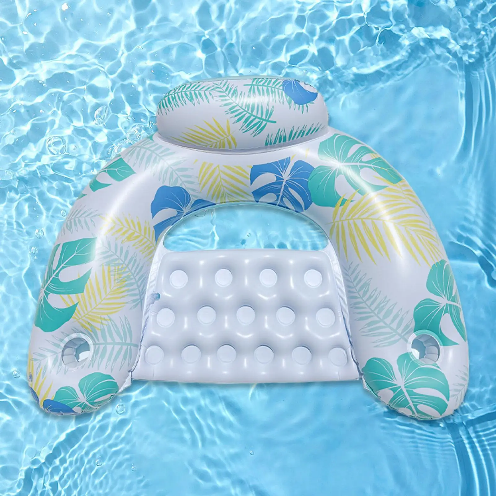 Silla inflable para piscina, respaldo inflable para piscina, silla de agua, flotadores cómodos, tumbona de agua versátil para playa y lago