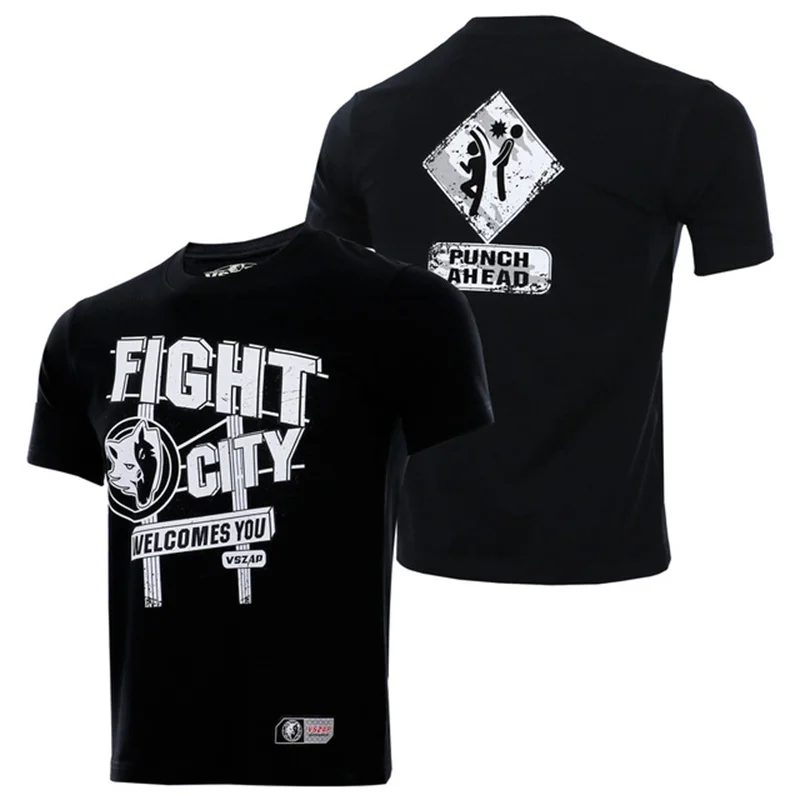 Muay Thai Sports Men's T-Shirt Funny Print Short Sleeve Tee Summer Casual O-neck Loose Top Fashion Breathable Boxing Clothing