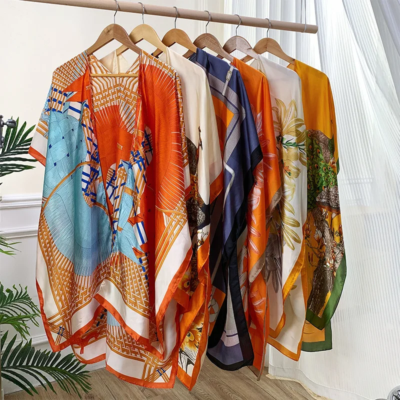 

Summer New Poncho Fashionable Women's Outdoor Beach Towel Sunscreen Cape Shawl Versatile beach vacation Cloak P1