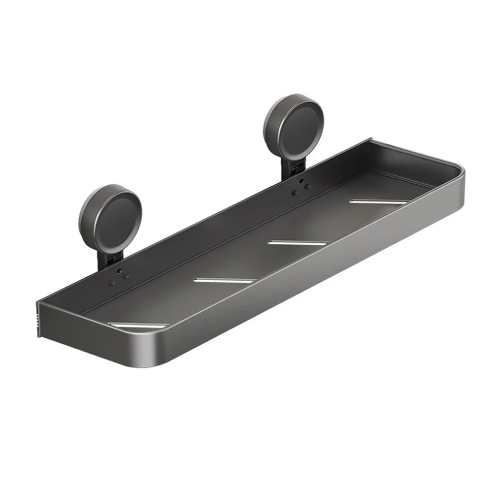 For Bathroom Organization Suction Cup Shelf Home Organization Bathroom Storage Water Drainage Feature Large Capacity Holder