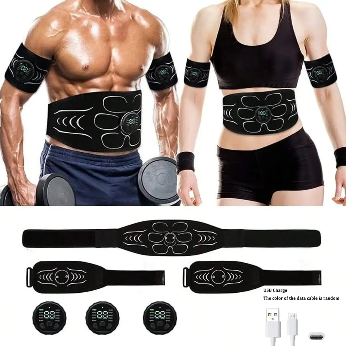 2026EMS Muscle Stimulator, Abdominal Muscle Trainer, Abdominal Shaping Device, Electronic Slimming Belt, Fitness Massage