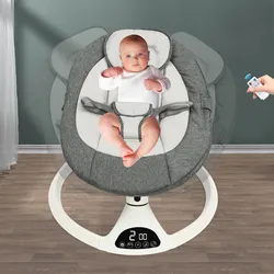 Elektrische babyschommelstoel, babyschommelstoeltje met Bluetooth, aanraakversie babyschommelstoel afstandsbediening