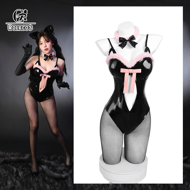 

ROLECOS Christmas Sakurajima Mai Bunny Suit Original Cat Women Sexy Halloween Black Pink Bunny Girl Costume Party Jumpsuit
