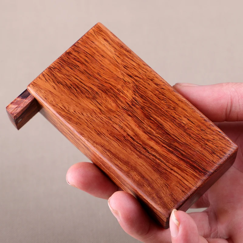 New solid wood whole wood hollowed out yellow pear wood cigarette box for business men's gifts