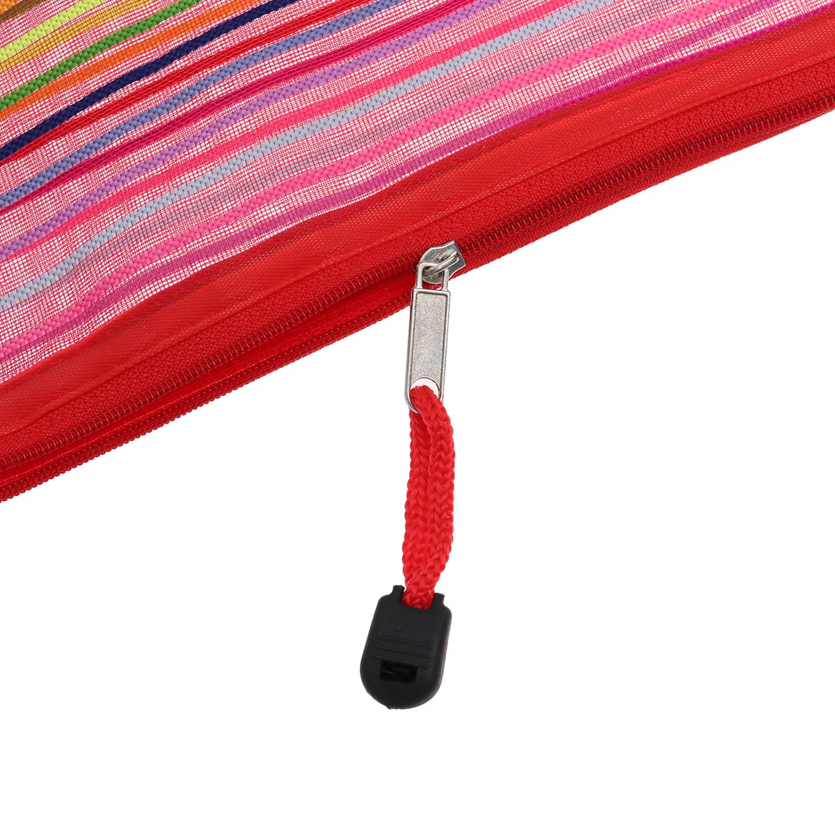 

12pcs Mesh Pouch Set Nylon Storage Bags Zipper Travel ganizer Colorful Rainbow Striped Cases for Stationery