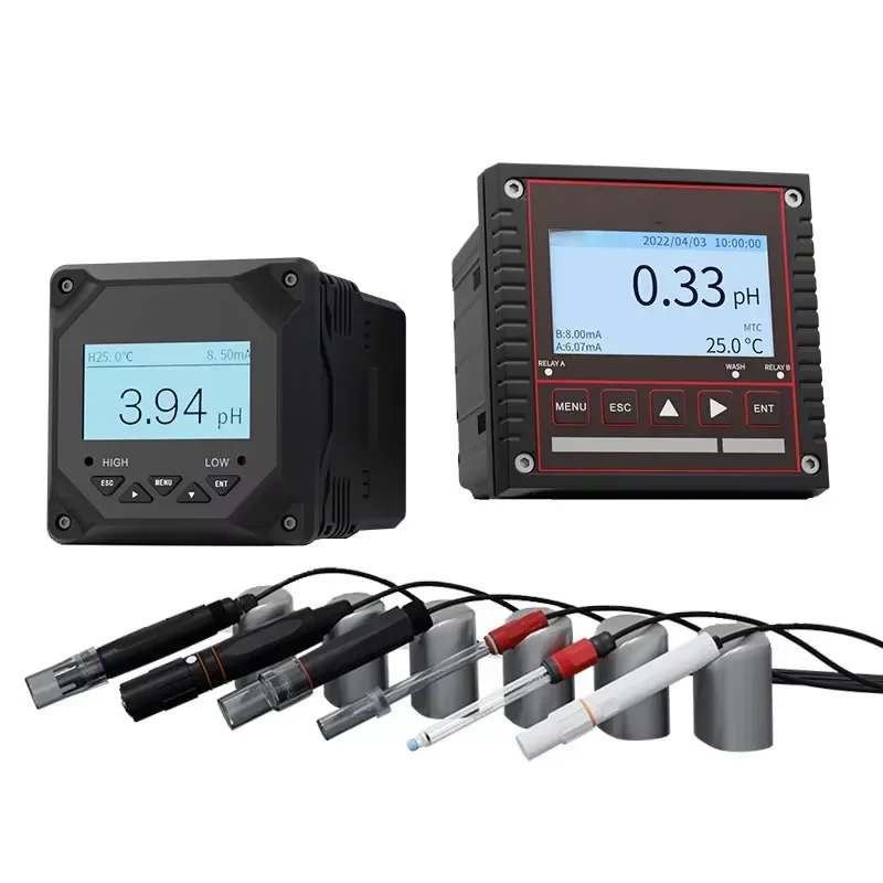 Water pH Sensor Electrodes for Remote Monitoring Water Food Process pH Controller