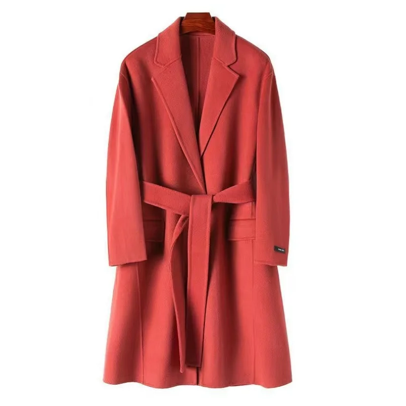 

Women's dress Long suit collar wool double-sided coat new autumn wool coat