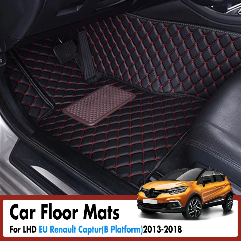 

Car Floor Mats For EU Renault Captur(B Platform)2013 2014 2015 2016 2017 2018 Leather Carpet Car Interior Decorations