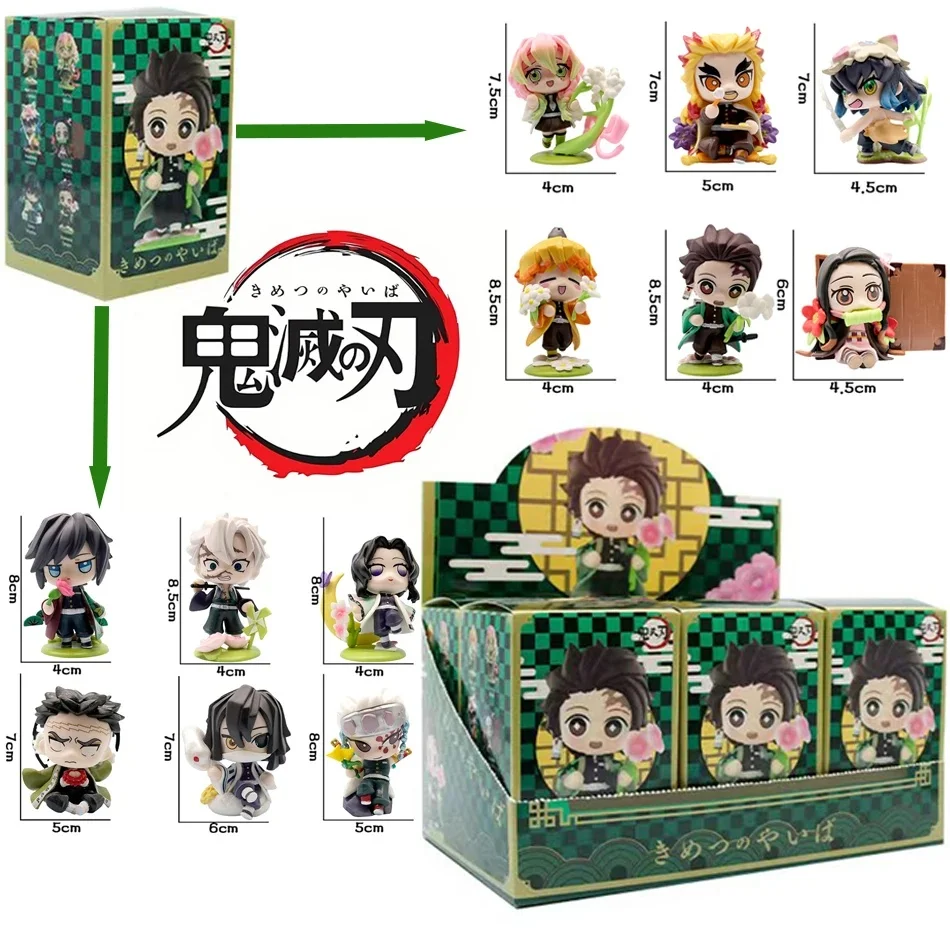 Tanjiro Kamado Nezuko Anime Cartoon Figure Blind Box Creative Personalized Collectible Statue Model Ornament Surprise Gift
