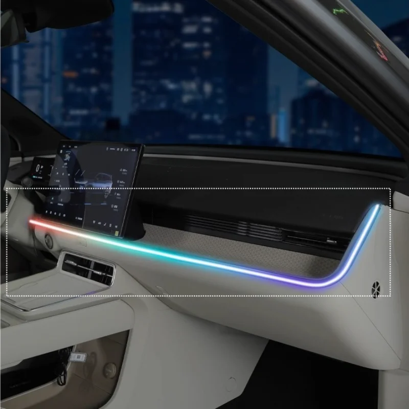 For Toyota bZ3X 2025 Neon Car LED Interior Mouldings Light RGB Ambient Fiber Optic APP Wireless Dashboard Atmosphere Lamp Decor