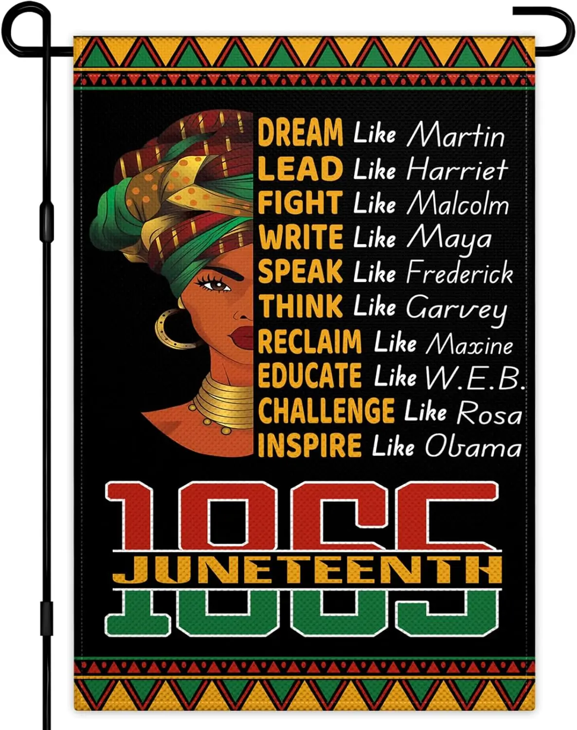 Juneteenth Garden Flag for Outside 12×18 Inch Double Sided African American Emancipation Black History Month Freedom Independenc