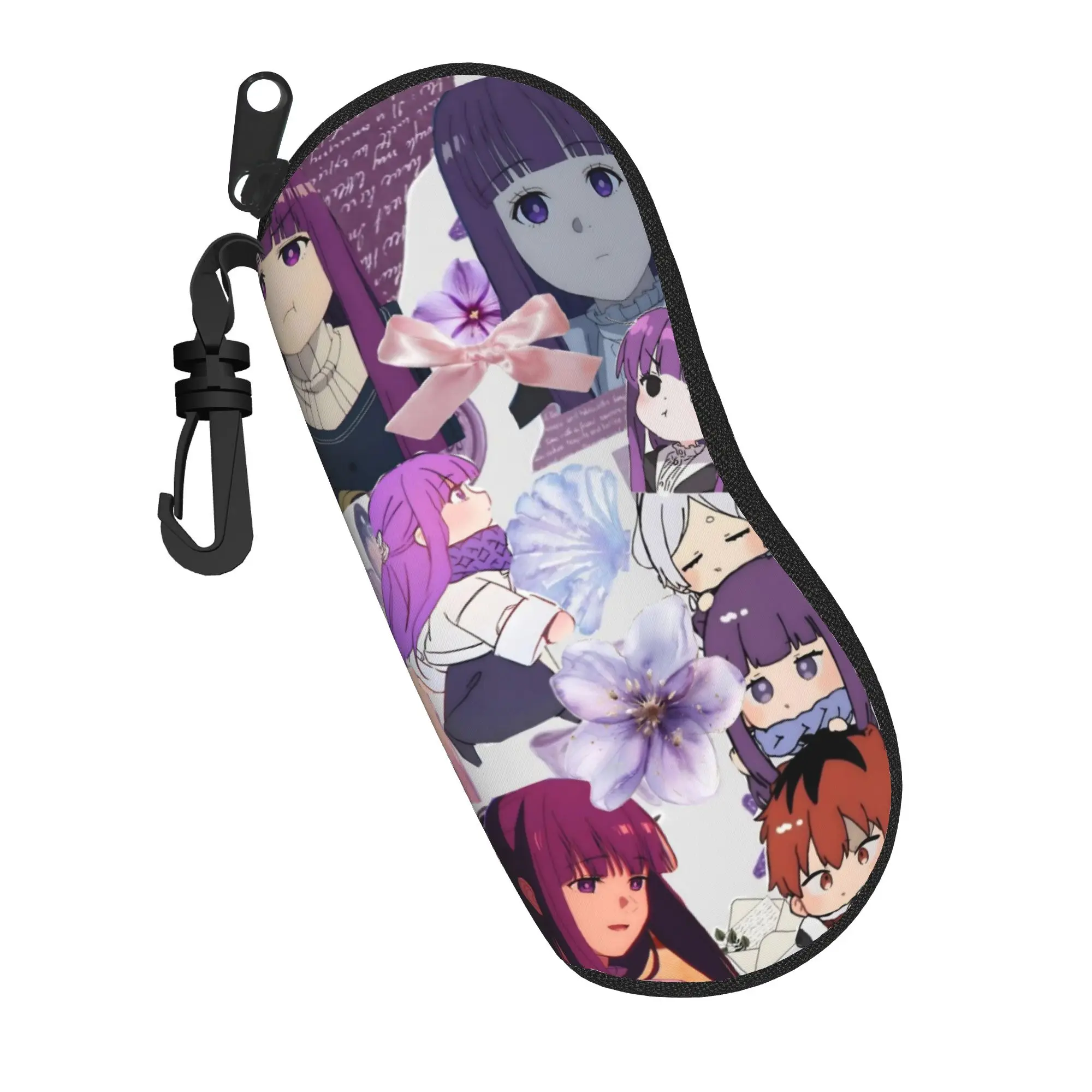 Cute Fern Glasses Case Unisex Waterproof Zipper Frieren Anime Glasses Storage Box Protector Glasses Box