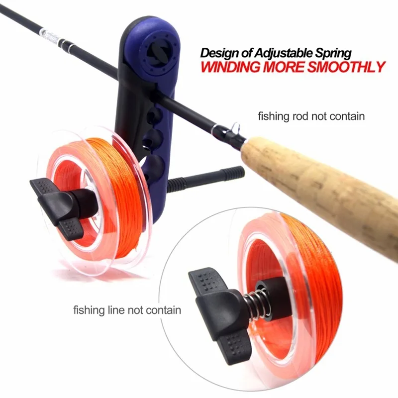 Fishing Rod Winding Device Convenient Line Clamp Plastic Fishing Rod Clip Accessories Supplies Fish Gear Winding Board