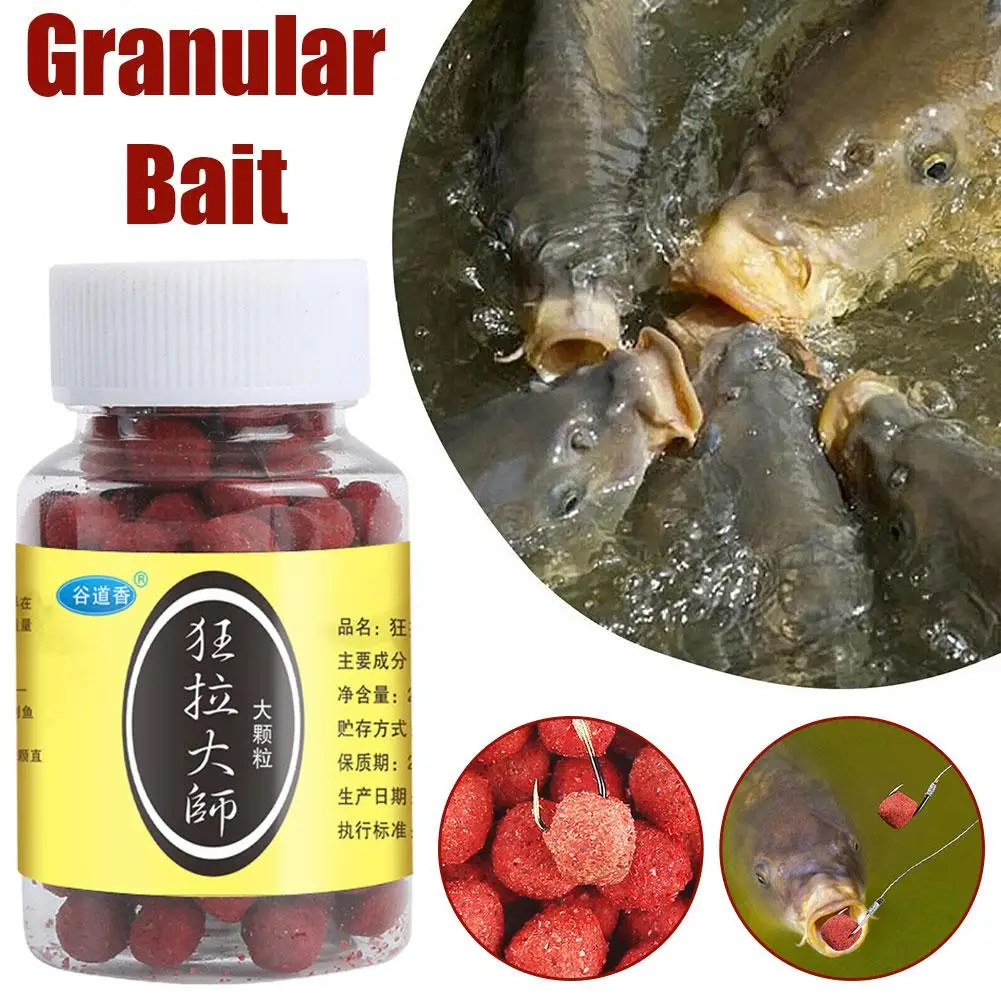 1 Pc Granular Bait Real Fishing Food Smell Boilies Bait Angling Wild Athletic Black Beads Bait Pit Bait Bait Fishing K7O0