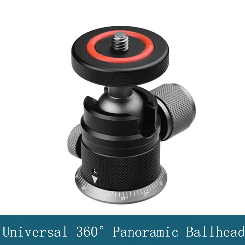 

PyroGraphy Universal 360° Panoramic MINI Ballhead with 1/4"Screw 1/4"Thread Hole Anti-scratch Rubber Ring for DSLR Camera Tripod