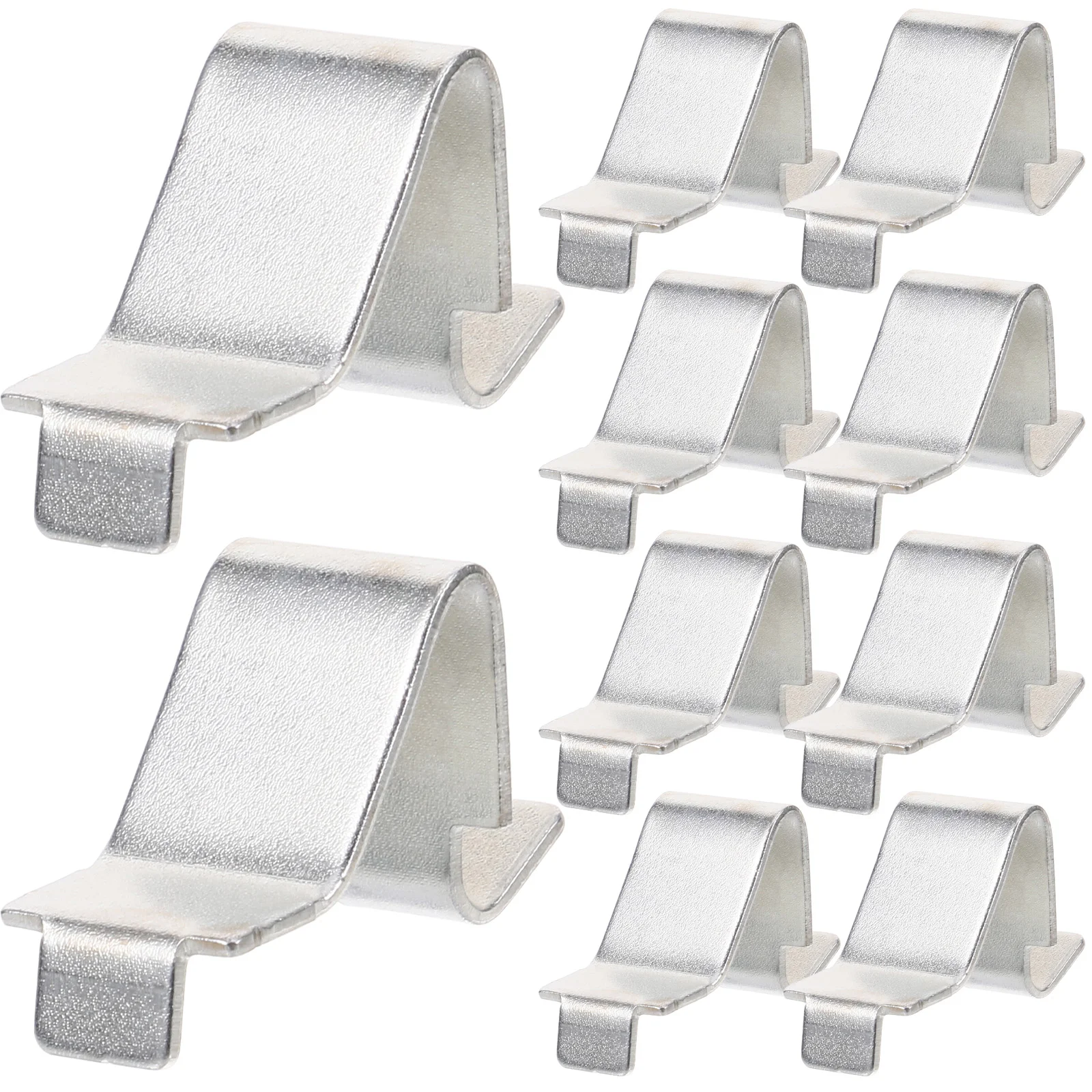 12 Pcs Folding Shelf File Cabinet Accessories Support Clips Bracket Bookcase Metal Kitchen Silver