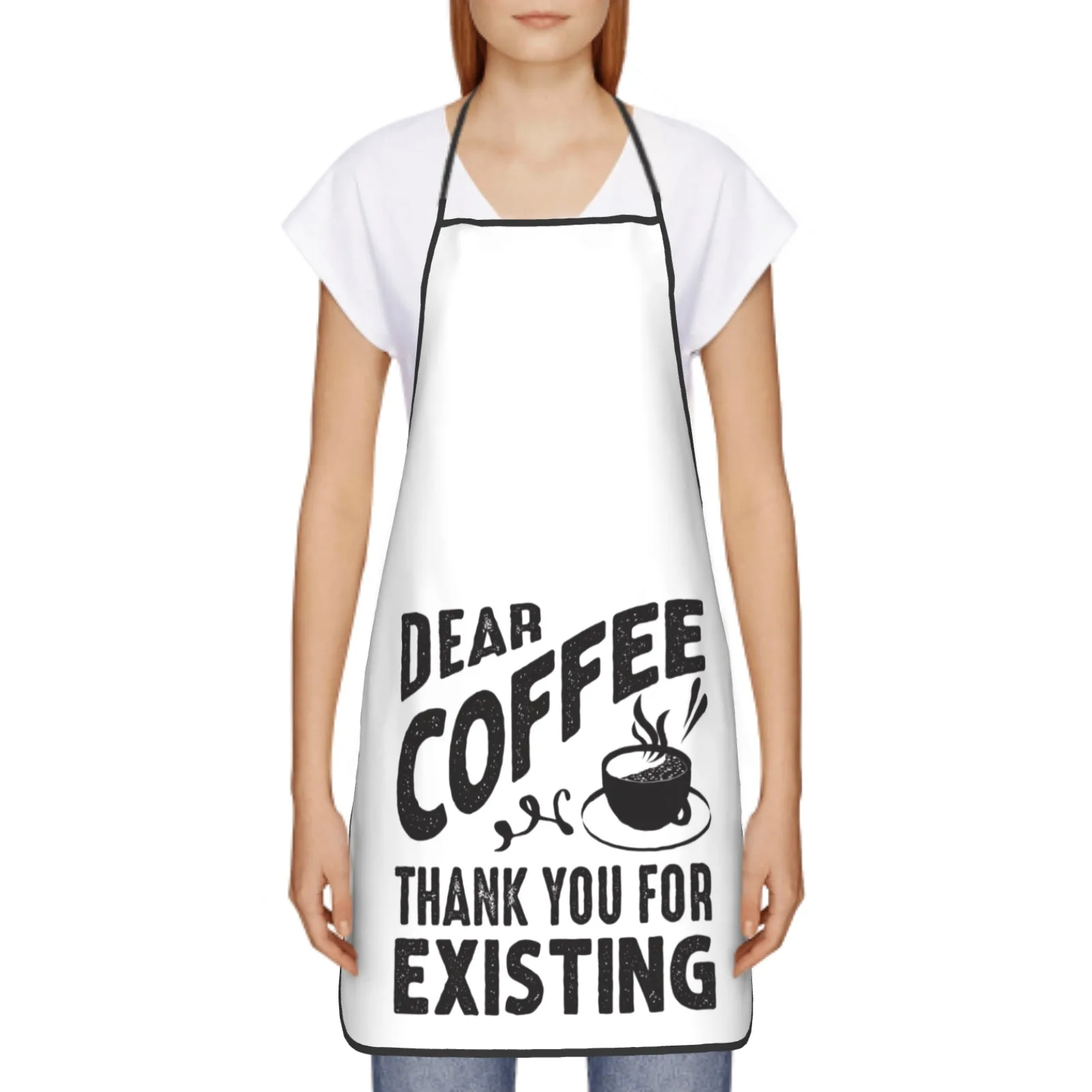 Thank You Aprons for Women Men Resistant To Stains Breathable Coffee Design Durable Suitable Aprons for Cooking Cleaning