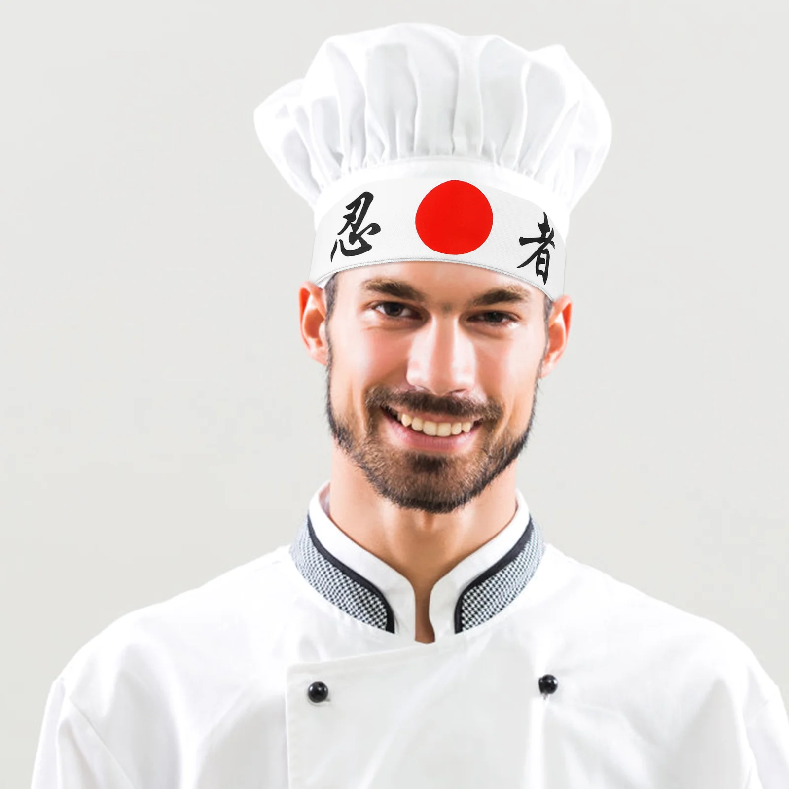 

Adjustable Japanese Headband for Sushi Chef Karate Training Samurai Costume Cotton Fabric Wide Head Band Sports Fitness Running